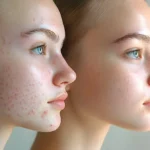 Acne scar improvement with microneedling